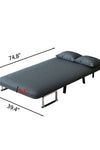 39″ Convertible Chair Bed, Tri-Fold Sofa Bed with Adjustable Backrest & Pillow, Leisure Chaise Lounge Couch with Sturdy Iron Frame for Home & Office, Comfortable Sleeper Chair - Stylish Furniture for Every Home