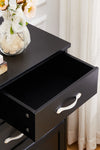 Bedroom dresser, 9 drawer long dresser with antique handles, wood chest of drawers for kids room, living room, entry and hallway, Black, 47.56''W x 15.75''D x 34.45''H - Stylish Furniture for Every Home