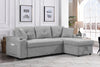 MEGA convertible corner sofa with armrest storage, living room and apartment sectional sofa, right chaise longue and grey - Stylish Furniture for Every Home