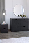Bennett 2 Piece Bedroom Set, Nightstand + Dresser, Black - Stylish Furniture for Every Home