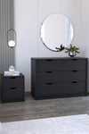 Bennett 2 Piece Bedroom Set, Nightstand + Dresser, Black - Stylish Furniture for Every Home