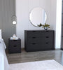 Bennett 2 Piece Bedroom Set, Nightstand + Dresser, Black - Stylish Furniture for Every Home