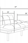 Leatehr Feeling Brown Convertible Folding Modern sofa Bed - Stylish Furniture for Every Home