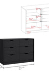 Bennett 2 Piece Bedroom Set, Nightstand + Dresser, Black - Stylish Furniture for Every Home