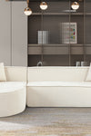 USA_Style Modern Style Sectional Sofa,Sponge Sectional Sofa Couch,Modular L-Shape Sofa Couch with Elegant curved design and luxurious chenille fabric,two throw pillows,for Living Room, Study - Stylish Furniture for Every Home