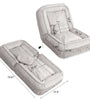 Upholstered Human Dog Bed for Adult & Pets,with 5 Adjustable Position &Massage Pillow, Bean Bag floor sofa with 2 Soft Pillows - Stylish Furniture for Every Home