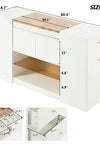 Modern Luxury Multi-Functional Island Vanity Dresser and Storage Cabinet with Glass Tabletop, Display Shelf,6 Drawers for Walk-in-Wardrobe and Bedroom - Stylish Furniture for Every Home