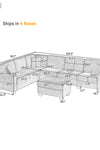 Sectional Sofa U-shaped Sectional 125.2