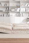 Upholstered Human Dog Bed for Adult & Pets,with 5 Adjustable Position &Massage Pillow, Bean Bag floor sofa with 2 Soft Pillows - Stylish Furniture for Every Home