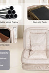 Upholstered Human Dog Bed for Adult & Pets,with 5 Adjustable Position &Massage Pillow, Bean Bag floor sofa with 2 Soft Pillows - Stylish Furniture for Every Home