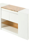Modern Luxury Multi-Functional Island Vanity Dresser and Storage Cabinet with Glass Tabletop, Display Shelf,6 Drawers for Walk-in-Wardrobe and Bedroom - Stylish Furniture for Every Home