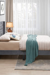 Velvet Button Tufted-Upholstered Bed with Wings Design - Strong Wood Slat Support - Easy Assembly - Gray, Queen, platform bed - Stylish Furniture for Every Home